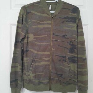 Camo Bomber Sweater